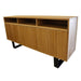 Stunning Elm Wood Boston Elegance Buffet with Powder-Coated Metal Accents