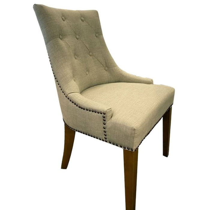 Elegant Monte Serenity Chair in Soft Beige Linen for Modern Living