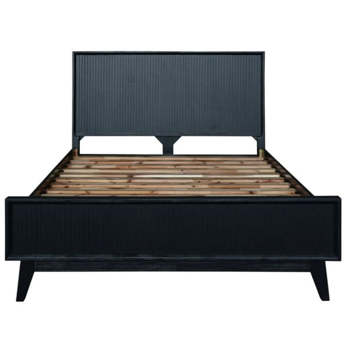 Luxurious Queen Bed: Ella Collection in Brushed Black