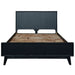 Luxurious Queen Bed: Ella Collection in Brushed Black