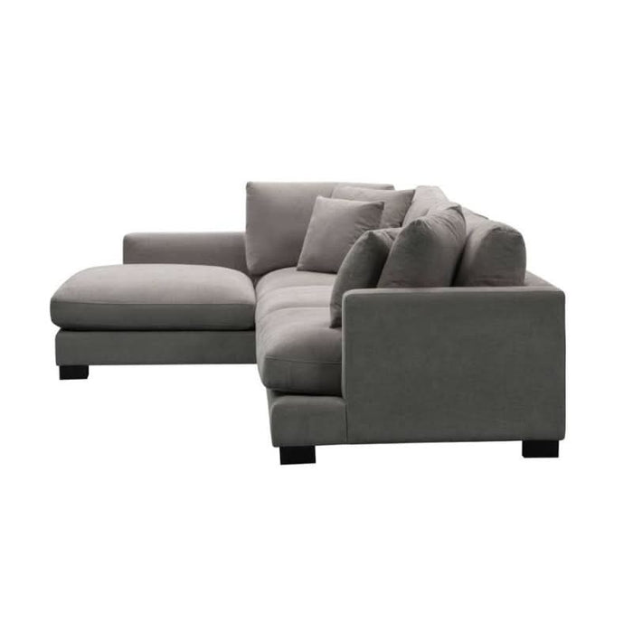 Experience Ultimate Relaxation: Zenith Light Grey Sofa with LHF Chaise – A Serene Retreat