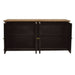 Sophisticated Mango Wood Velino Buffet with 4 Doors - Oak & Black Finish