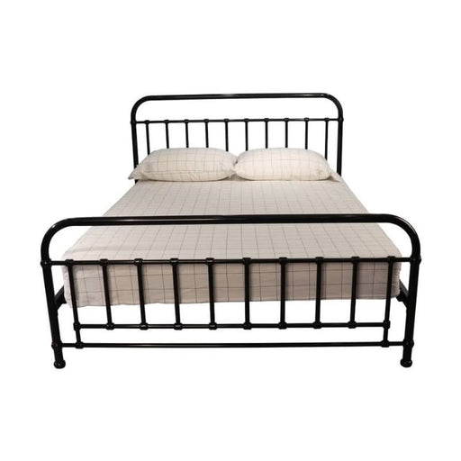 Stylish Akira Double Bed Frame in Sleek Black - Modern Bedroom Elegance