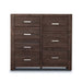 Eco-friendly Sedona tallboy in grey stone finish with seven spacious drawers for stylish storage solutions