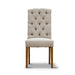 Luxurious Fully Assembled Linen Dining Chair in Chic Beige