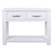 Elegant Florida Hall Table with Storage in Brushed White Wash