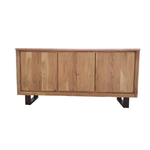 Elegant Elba Essence Buffet with natural Acacia top and industrial-style steel legs