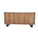 Elegant Elba Essence Buffet with natural Acacia top and industrial-style steel legs