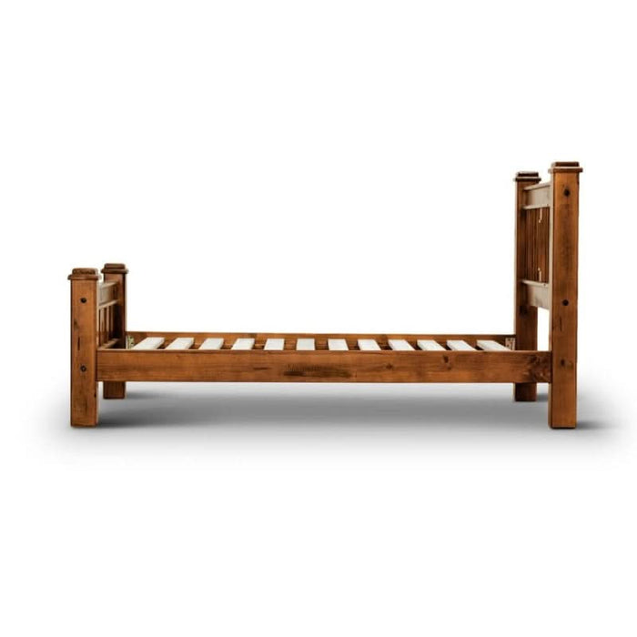 Solid Pine Jamaica Grand Estate Queen Bed with Durable Rough Sawn Look