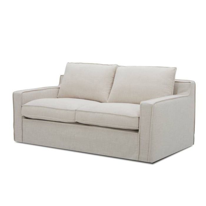 Elegant Classic Comfort 2-Seater Sofa with Plush Feather and Foam Cushions for Ultimate Relaxation