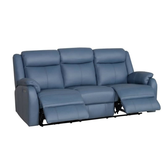 Modern Pinnacle Recliner in Vibrant Marine Blue with Electric Recline Function