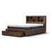 Versatile Sedona Queen Bed with Underbed Drawers in Stylish Grey Stone Finish