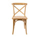 Timeless Oak Cafe Chair with Woven Rattan Seat