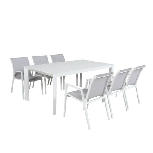 Icaria Outdoor Dining Ensemble - Sleek Table & Chair Set