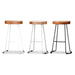 Elegant White and Wood Tractor Bar Stool for Contemporary Rustic Decor in Trio Colours