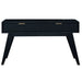 Elegant Ella 2-Drawer Console Table in Brushed Black by Majestic Gateway