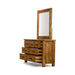 Solid Pine Timber Dresser and Mirror Set - Reflections of Outback Elegance