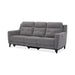 Sophisticated Grey 3-Seater Sofa with Electric Reclining Mechanism