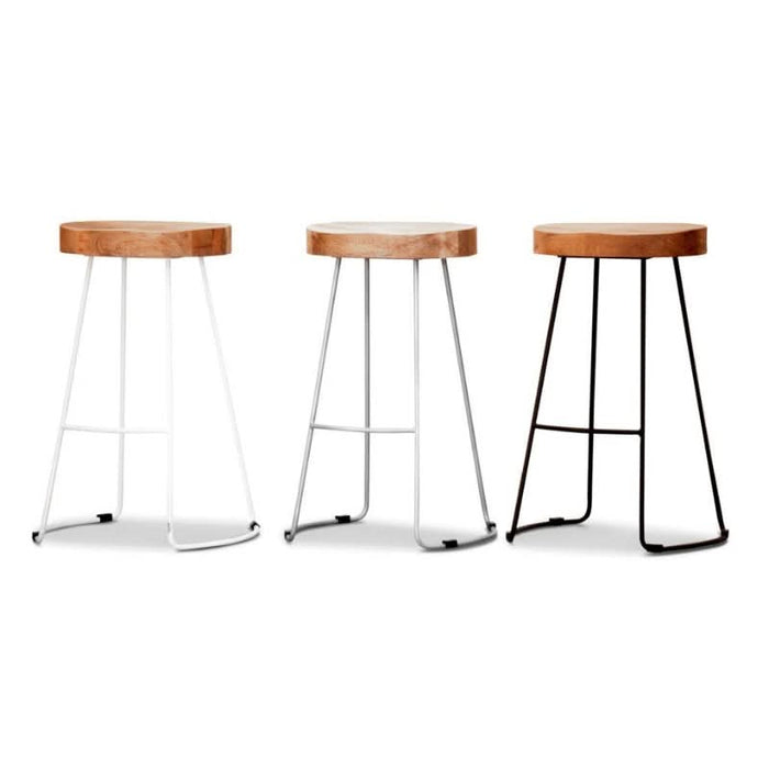 Country Elegance Timber and Metal Tractor Bar Stool for Kitchen Islands in three Colours