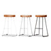 Country Elegance Timber and Metal Tractor Bar Stool for Kitchen Islands in three Colours