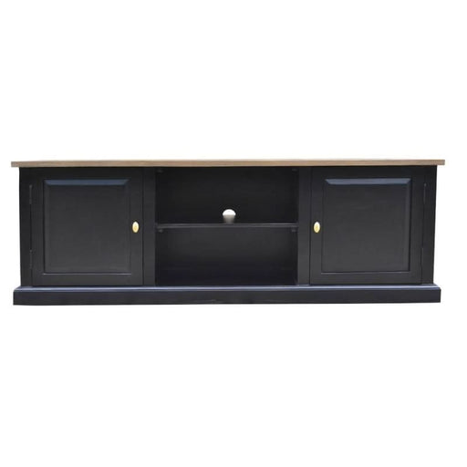 Stunning Velino Oak & Black TV Unit with Artisan-Crafted Details