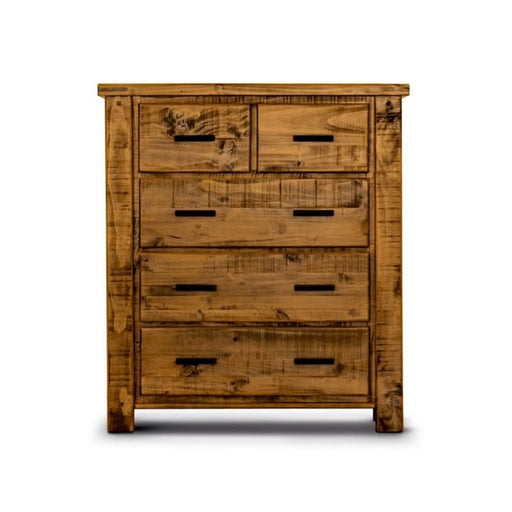 Rustic Oak Tallboy with Ample Storage - Outback Haven Series