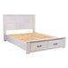 Florida Coastal Double Bed with Checkerboard Headboard and Footboard Storage