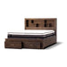 Modern Grey Stone Sedona Queen Bed with Built-in Storage for Space Saving