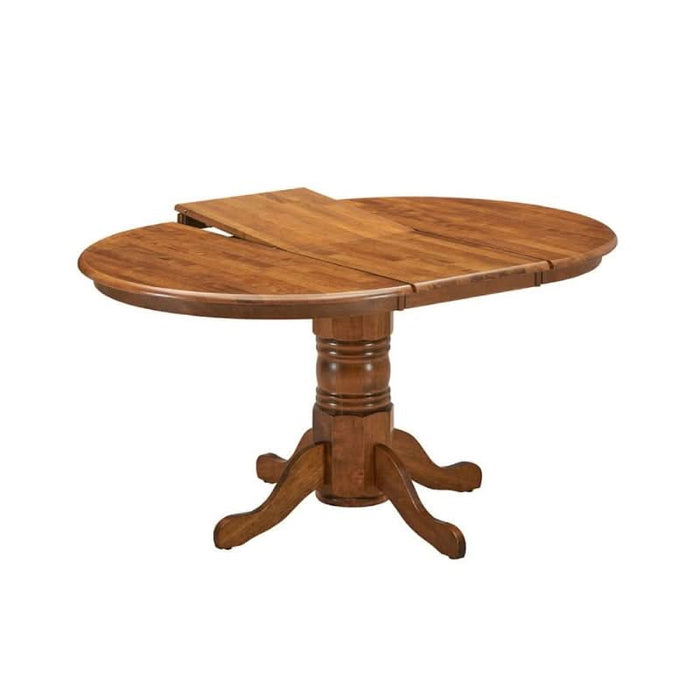 Expandable Round Dining Table in Walnut Finish by Mackay Regal