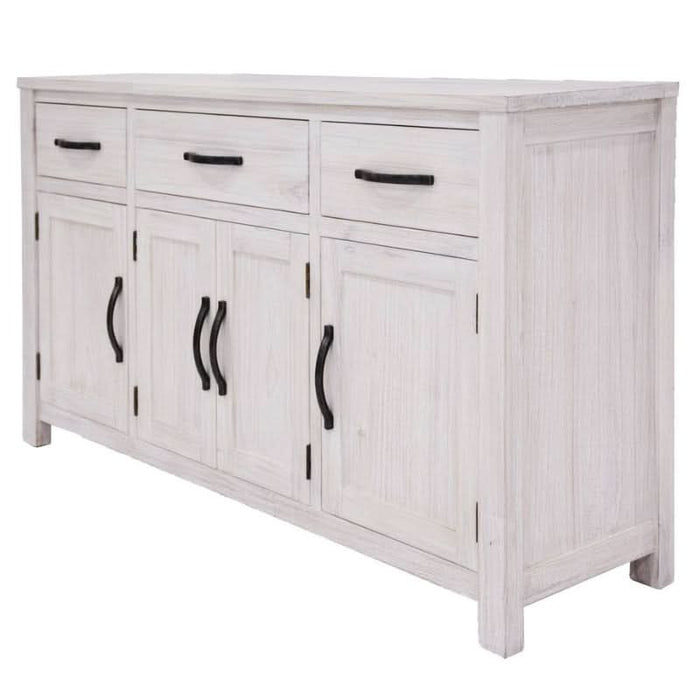 Sleek Mountain Ash Timber Florida Buffet with Antiqued Metal Handles