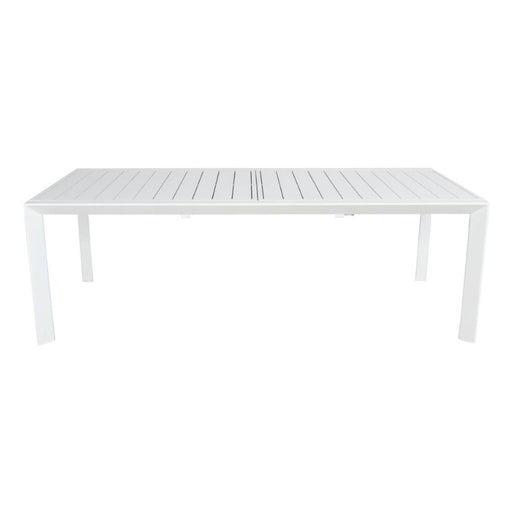 Eclipse Extend: Icaria White Expanding Outdoor Table for Modern Patios