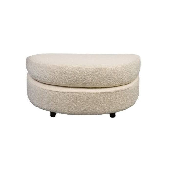 Sleek and Spacious Orlando Retreat Ottoman – Perfect Snow Elegance for Any Room