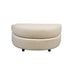 Sleek and Spacious Orlando Retreat Ottoman – Perfect Snow Elegance for Any Room