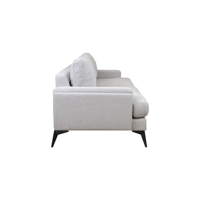 Chic Barclay Two-Seater Couch in Luxurious Light Grey Polyester Upholstery