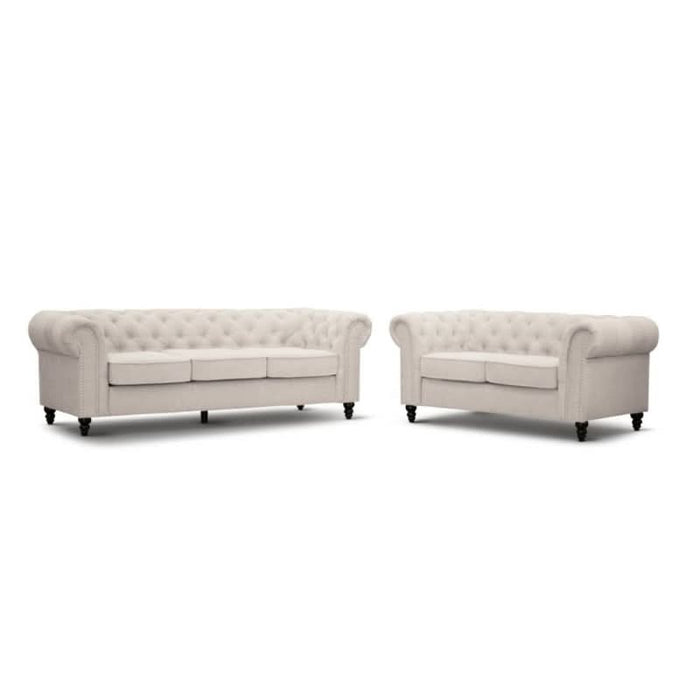 Taegon Elegance: Classic Chesterfield Lounging Sofa Set