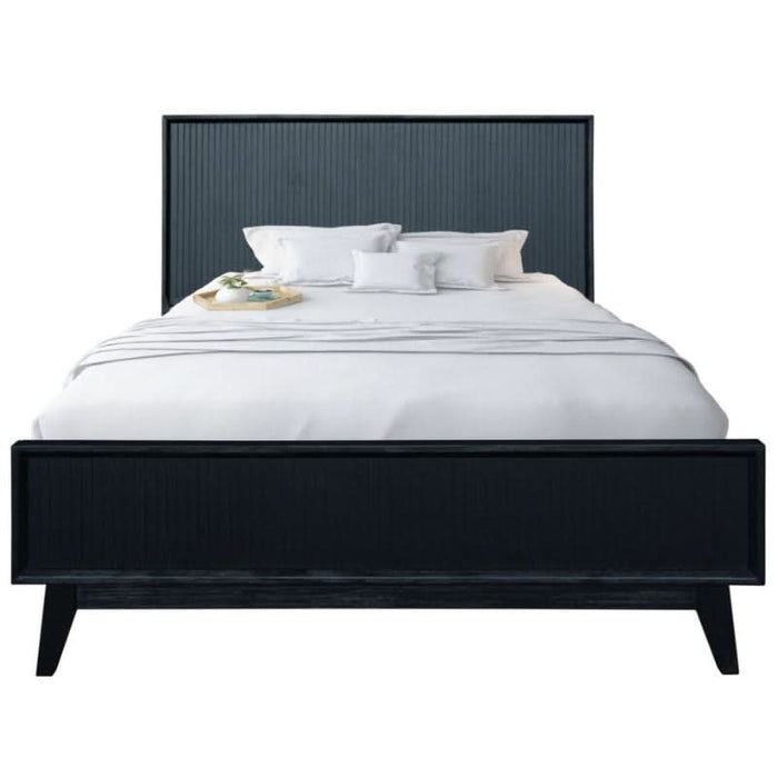 Elegant Ella Queen Bed in Brushed Black Finish