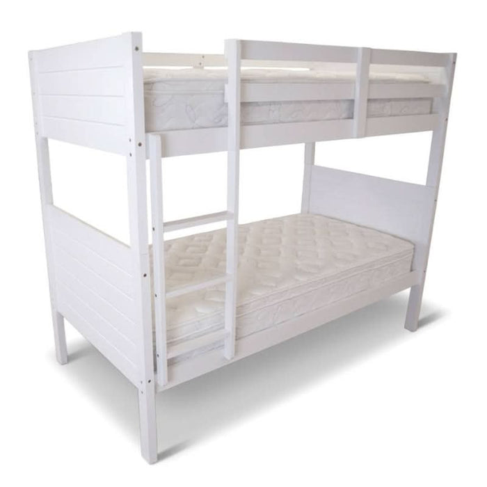 Elegant Welling Shaker-Inspired White Bunk Bed for Timeless Bedroom Style