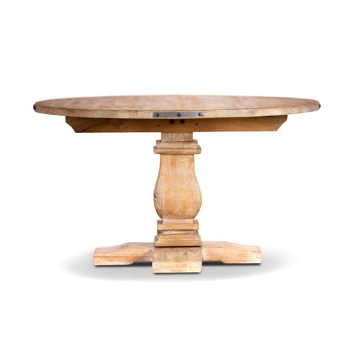 Utah Round Honey Wash Dining Table - A Masterpiece of Elegance and Rustic Charm