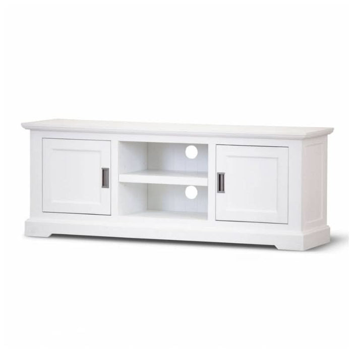 Charming Coastal Breeze White TV Cabinet for a Serene Living Room Ambiance