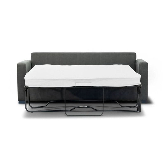 Space-Saving Elegance: Wilson Fabric Queen Sofa Bed with Luxurious Charcoal Finish