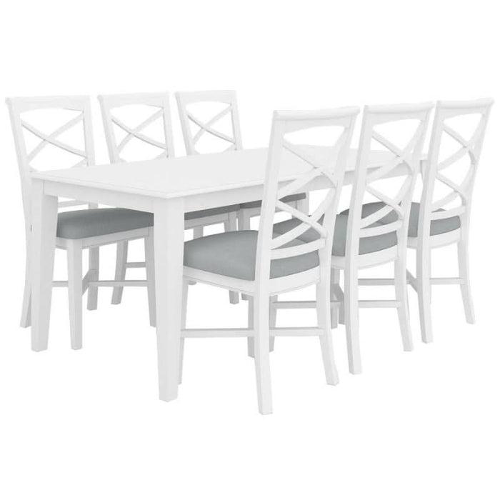 Hamptons Elegance 7-Piece Dining Set - Where Comfort Meets Sophisticated Style