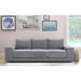 Stylish Kingston LuxeSteel Fog 3-Seater Sofa