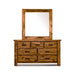 Outback Rustic Oak Dresser with Mirror - Elegant Bedroom Furnishing