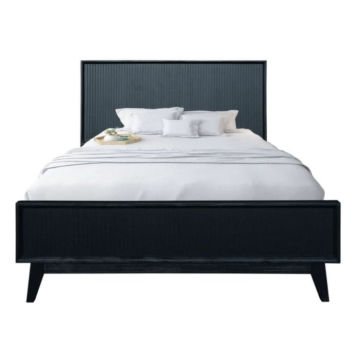 Elegant Ella King Bed in Sophisticated Brushed Black Finish