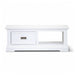 Elegant White Acacia Coastal Coffee Table for Timeless Living Room Charm