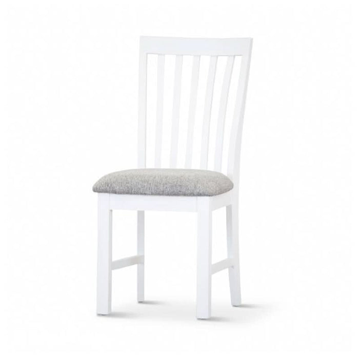 Durable Coastal Dining Chair in Brushed White Finish for Modern Dining