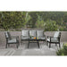 Marni Haven 4-Piece Outdoor Sofa Set: Charcoal Elegance Meets Comfort