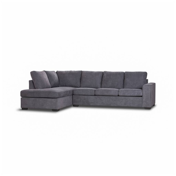 Grey Haven: Luxe Transformative Left-Hand Chaise & Sofa Bed Duo