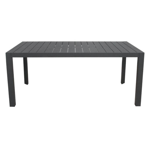 Sleek Charcoal Icaria Aluminium Table for Outdoor Alfresco Dining Elegance