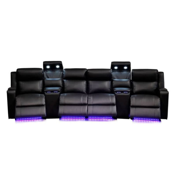 Unmatched Comfort with the Academy Black Leather Recliner Ensemble